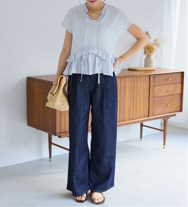 alotta（アロッタ）の「裾ティアードキーネックブラウス（ブラウス）」｜詳細画像