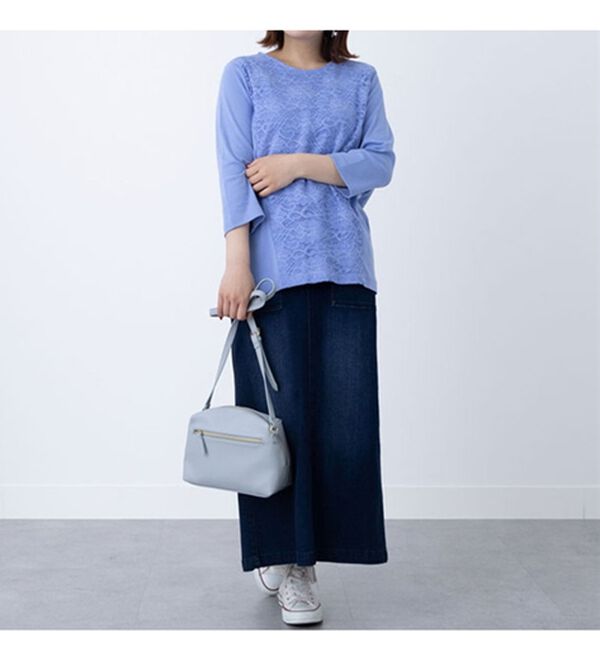 BELLUNA（ベルーナ）の「レース切替大人顔プルオーバー（カットソー）」｜詳細画像