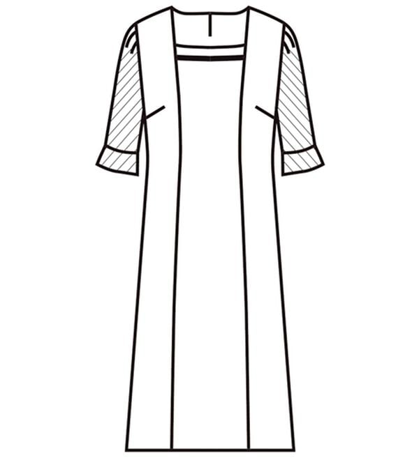 BELLUNA（ベルーナ）の「洗えるストレッチ！ロングジャケット細見えワンピースアンサンブル（ブラックフォーマル（喪服・礼服））」｜詳細画像