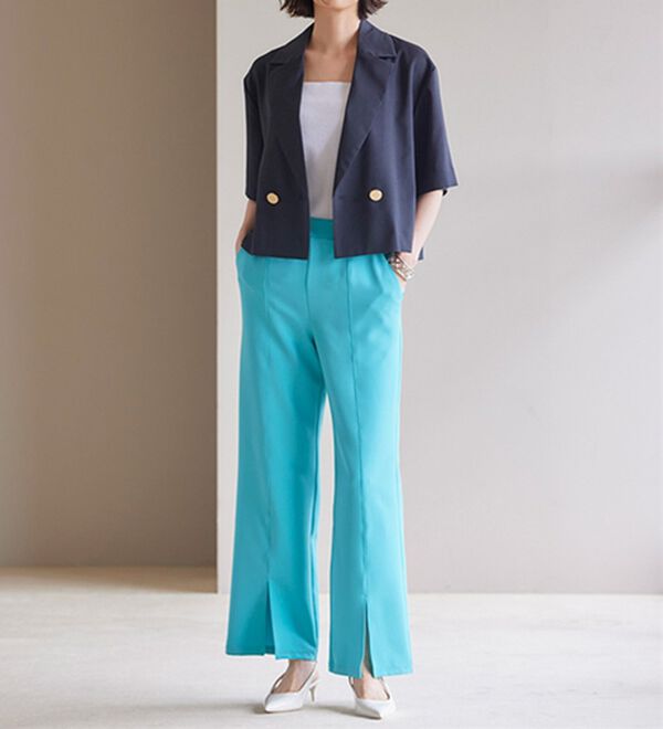 RANAN（ラナン）の「機能付センタースリットフレアーパンツ（フルレングスパンツ）」｜詳細画像