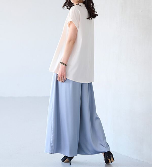 RANAN（ラナン）の「サテンワイドパンツ（ワイドパンツ・ガウチョ）」｜詳細画像