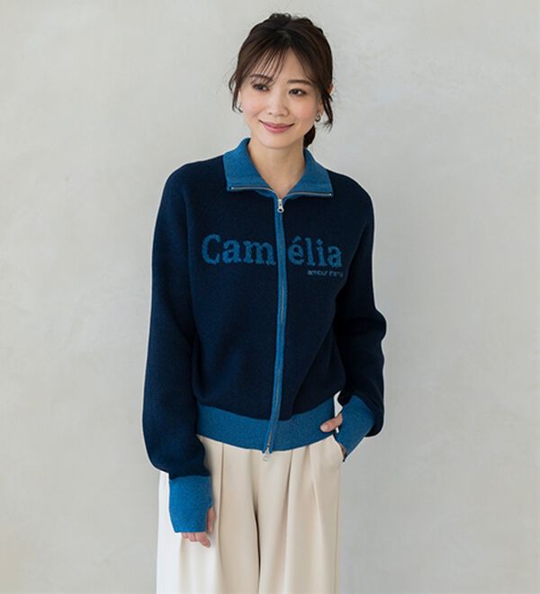 BELLUNA（ベルーナ）の「ジッパーロゴニットパーカー（その他ジャケット）」｜詳細画像