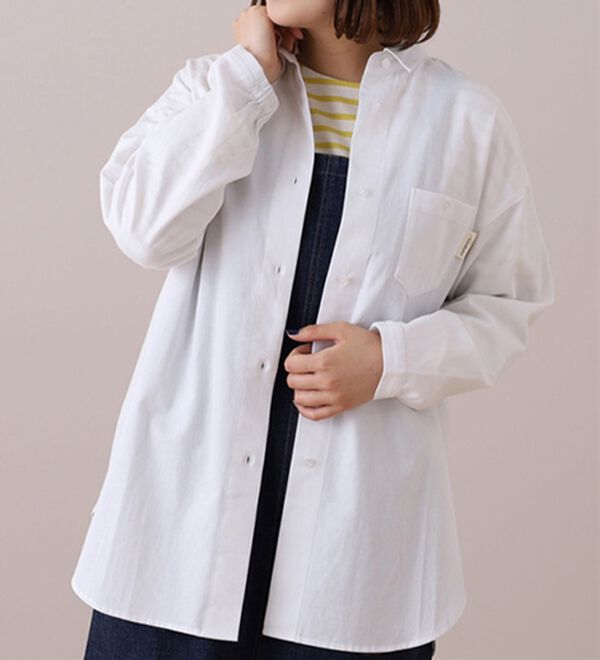 BELLUNA（ベルーナ）の「＜ｓｏｒａｆｕｋｕ＞柔らかコットンシャツチュニック（チュニック）」｜オフ白