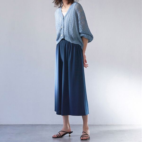 RANAN（ラナン）の「ひんやり！レディゆるシルエットワイドパンツ（ワイドパンツ・ガウチョ）」｜詳細画像