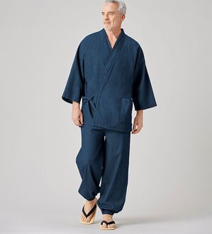 「日本の伝統服デニム作務衣（メンズ和装・浴衣・和装グッズ）」｜詳細画像