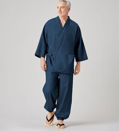 「日本の伝統服デニム作務衣（メンズ和装・浴衣・和装グッズ）」