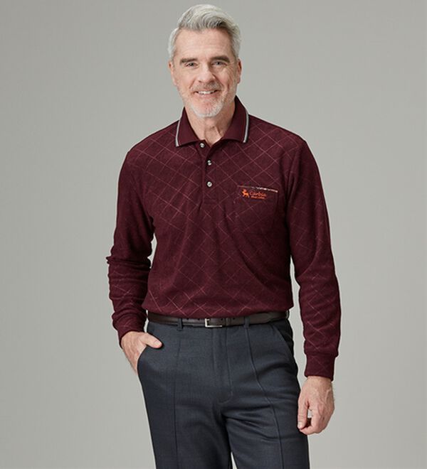 「毎日着たい柔らか素材の暖かポロ（メンズポロシャツ）」｜詳細画像