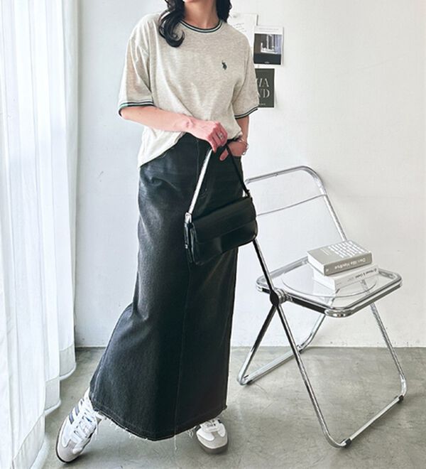 GeeRA（ジーラ）の「【ＵＳ．ＰＯＬＯ．ＡＳＳＮ】ライン配色Ｔシャツ（Tシャツ）」｜詳細画像