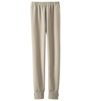 BELLUNA（ベルーナ）の「ワッフル素材裏起毛レギンスパンツ（スパッツ・レギンス）」｜グレージュ