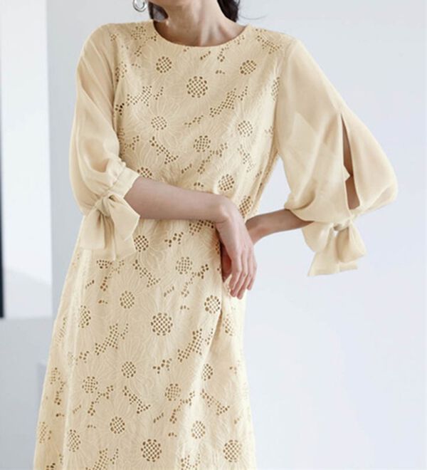 RANAN（ラナン）の「袖デザインレースワンピース（その他ワンピース）」｜詳細画像
