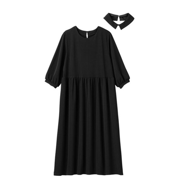 防シワ】お家で洗える！2WAYギャザー切替ワンピース