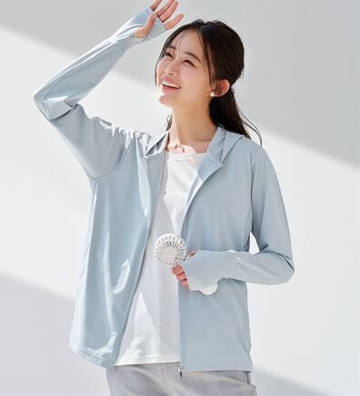 BELLUNA（ベルーナ）の「ヒンヤリ＆ＵＶ対策軽量パーカー（その他ジャケット）」