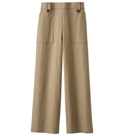 BELLUNA（ベルーナ）の「《快適Ｌａｂ．》サラもち！快適ビンテージ調素材ワイドパンツ（ワイドパンツ・ガウチョ）」