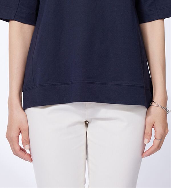 BELLUNA（ベルーナ）の「涼感素材切替デザインプルオーバー（カットソー）」｜詳細画像