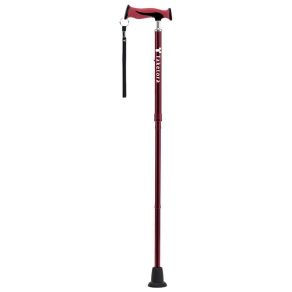 「ｔａｋｅｔｏｒａ（タケトラ）バンブーステッキ折りたたみ杖（シニア・生活サポート）」｜ワインレッド