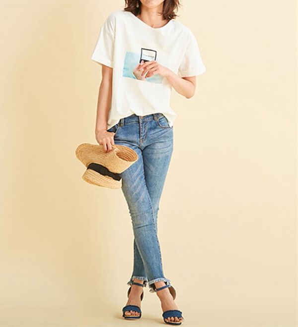 BELLUNA（ベルーナ）の「ＵＳＡコットンデジタルプリントＴシャツ（カットソー）」｜詳細画像