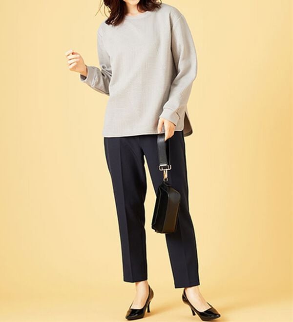 BELLUNA（ベルーナ）の「ふくれジャカードキルトプルオーバー（カットソー）」｜詳細画像