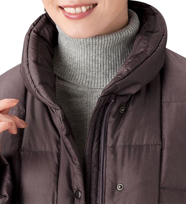 ルフラン（ルフラン）の「ランダムキルトデザインシルク１００％ダウン（ハーフコート）」｜詳細画像