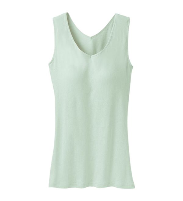 「ひんやり綿100％背中フリー　カップ付きインナー　【ＭＶＳ】（ブラトップ・カップ付きインナー）」｜詳細画像