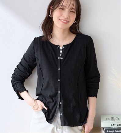 Viola e Viola（ヴィオラ エ ヴィオラ）の「針抜きシアードットボタンカーデ（その他カーディガン）」