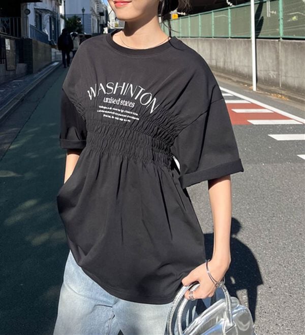 RANAN（ラナン）の「マルチファンクション　シャーリングプリントT（Tシャツ）」｜詳細画像