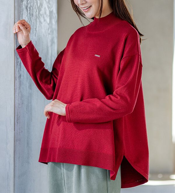 BELLUNA（ベルーナ）の「もちもちニットゆったり快適チュニック（チュニック）」｜詳細画像