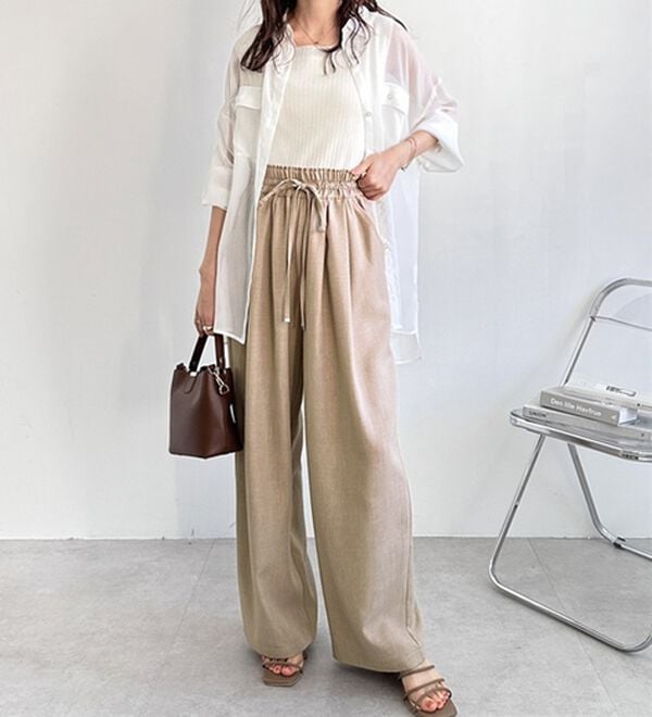 GeeRA（ジーラ）の「【体型カバー】上品なのにラクちんワイドパンツ（フルレングスパンツ）」｜詳細画像