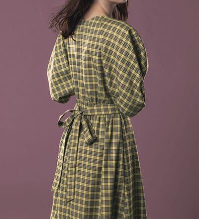 RANAN（ラナン）の「パフスリーブチェック柄ワンピ（その他ワンピース）」