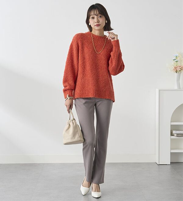 BELLUNA（ベルーナ）の「【裏起毛有無】ジャストフィットらくらくパンツ（フルレングスパンツ）」｜詳細画像