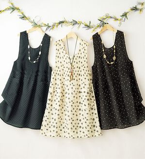 ルフラン（ルフラン）の「【３色組】プリーツドットエプロン（エプロン）」｜3色組