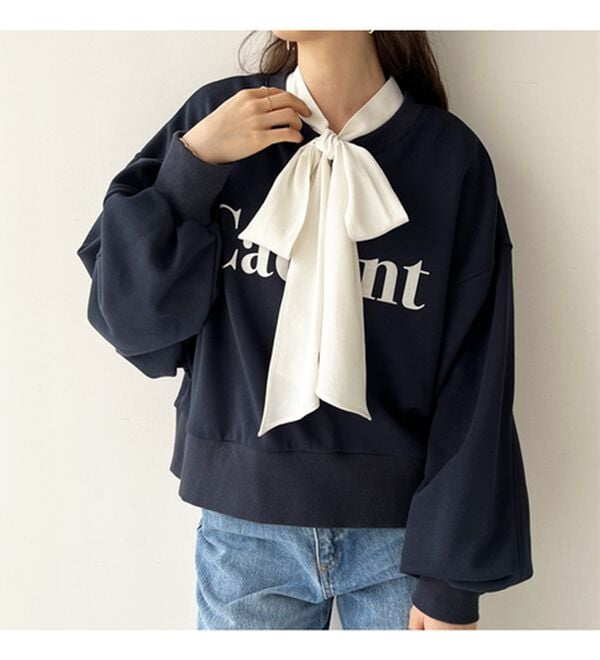 GeeRA（ジーラ）の「前後２ｗａｙボウタイブラウス（ブラウス）」｜詳細画像