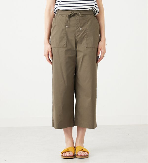 BELLUNA（ベルーナ）の「【店舗・ネット限定】サラリ綿混ベイカーワイドパンツ（ワイドパンツ・ガウチョ）」｜詳細画像