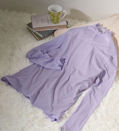 BELLUNA（ベルーナ）の「冬のコーデにちょい足し♪シアーハイネックプルオーバー（カットソー）」