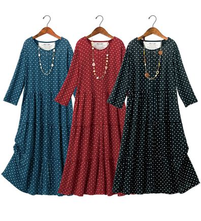 ルフラン（ルフラン）の「【３色組】ひやとろティアードワンピース（カットソーワンピース）」