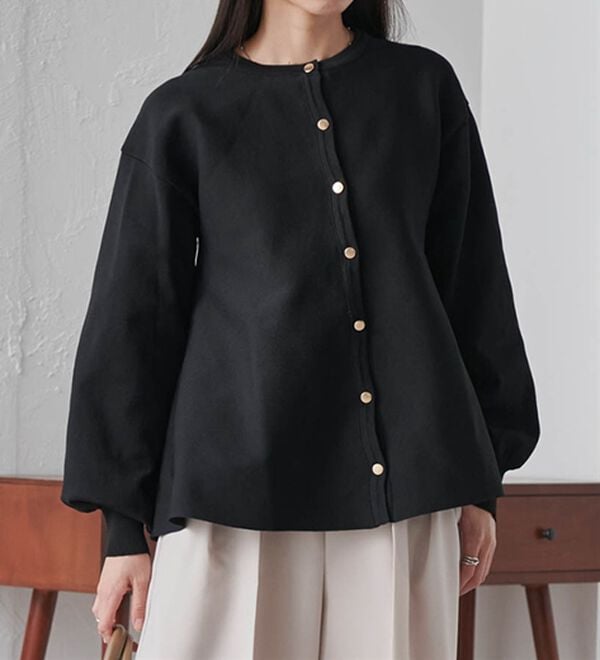 RANAN（ラナン）の「ペプラムチュニックカーデ（ニットカーディガン）」｜詳細画像