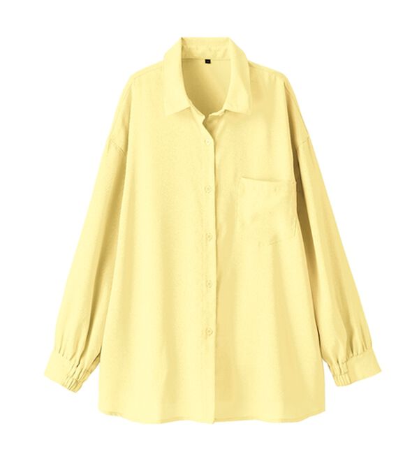 BELLUNA（ベルーナ）の「イージーケア！とろみ素材ビッグシャツ（シャツ）」｜詳細画像