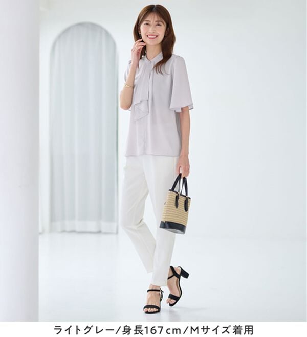 alotta（アロッタ）の「大人上品スカーフタイブラウス（ブラウス）」｜詳細画像