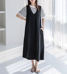 BELLUNA（ベルーナ）の「ロゴプルオーバー付！ワンピースアンサンブル（アンサンブル）」