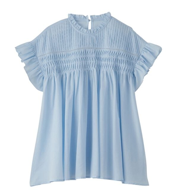 RANAN（ラナン）の「ピンタックフリルボイルブラウス（ブラウス）」｜詳細画像