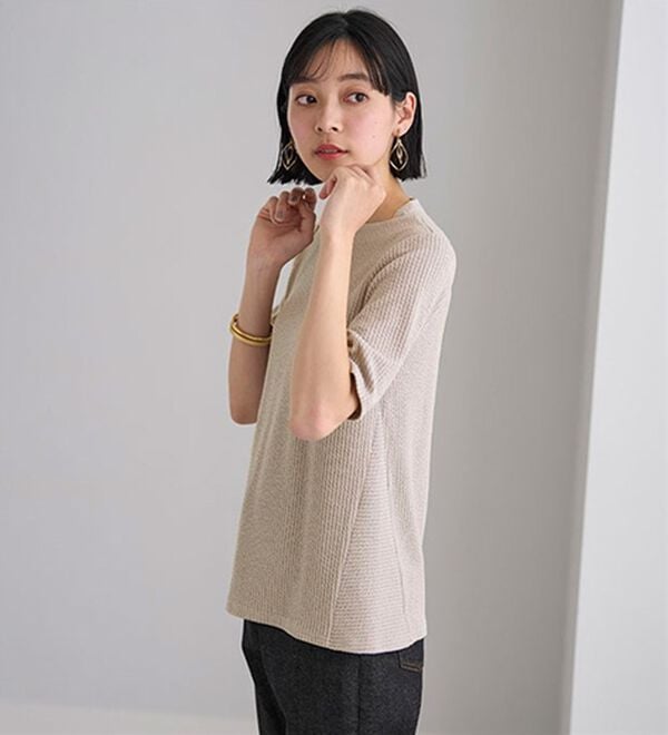 BELLUNA（ベルーナ）の「テンセル（ＴＭ）繊維混ストレッチプルオーバー（カットソー）」｜詳細画像