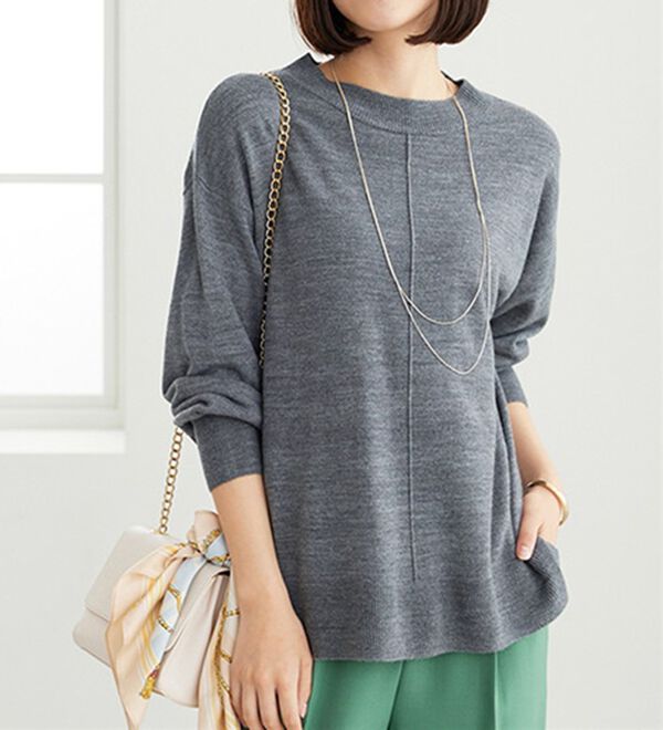 BELLUNA（ベルーナ）の「ふんわり袖カシミヤタッチプルオーバー（ニット・セーター）」｜詳細画像