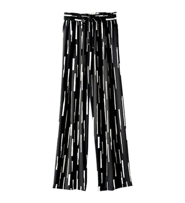 BELLUNA（ベルーナ）の「【接触冷感】レーヨン素材プリントワイドパンツ（ワイドパンツ・ガウチョ）」｜詳細画像