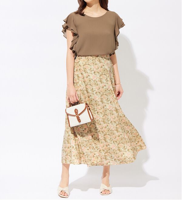 alotta（アロッタ）の「楊柳シフォン袖フリルブラウス（ブラウス）」｜詳細画像