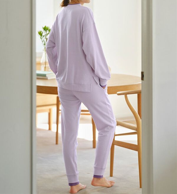 YU'NOW（ユナウ）の「レイヤード風プルオーバーセット（パジャマ・ルームウェア）」｜詳細画像