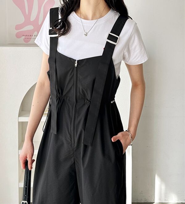 GeeRA（ジーラ）の「フロントジップミリタリーサロペット（オールインワン）」｜詳細画像