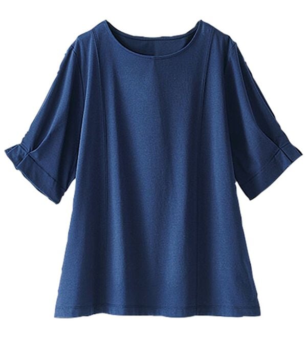 BELLUNA（ベルーナ）の「ヒンヤリ！袖タックデザインプルオーバー（カットソー）」｜詳細画像