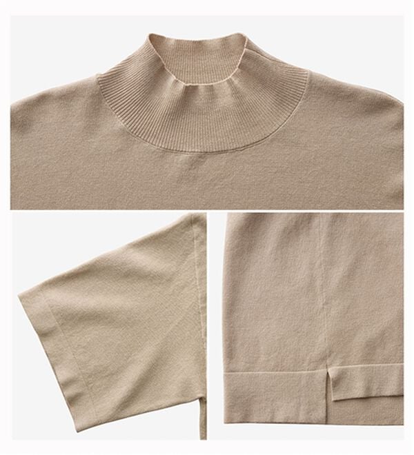 BELLUNA（ベルーナ）の「【選べるデザイン】Ｔシャツが苦手な方に！ひんやり綿混ニットＴ（ニット・セーター）」｜詳細画像