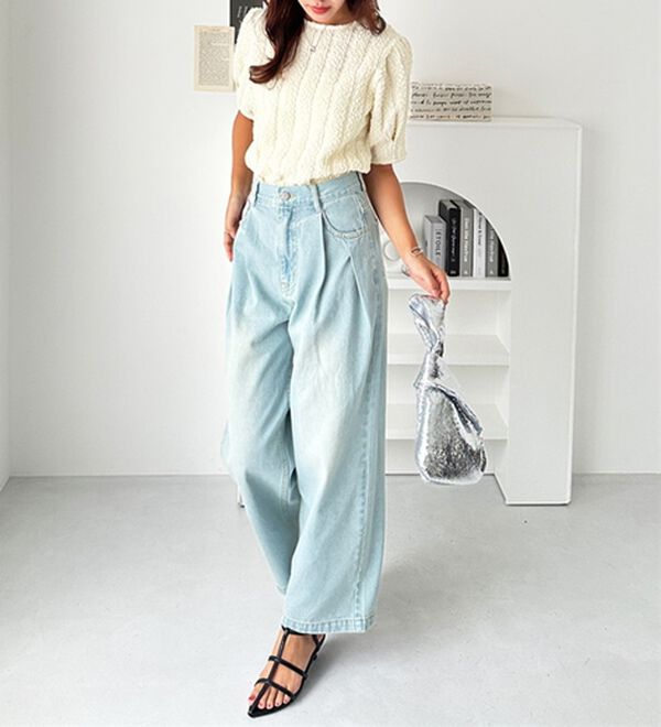 GeeRA（ジーラ）の「ボリュームジャカードカットソー（カットソー）」｜詳細画像