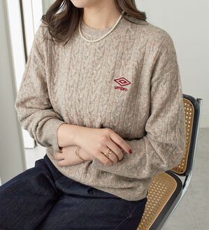 alotta（アロッタ）の「【ＵＭＢＲＯ】ミニケーブルニットトップス（ニット・セーター）」｜詳細画像