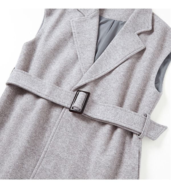 RANAN（ラナン）の「ベルト付きメルトン調素材ジレ（ジレ）」｜詳細画像
